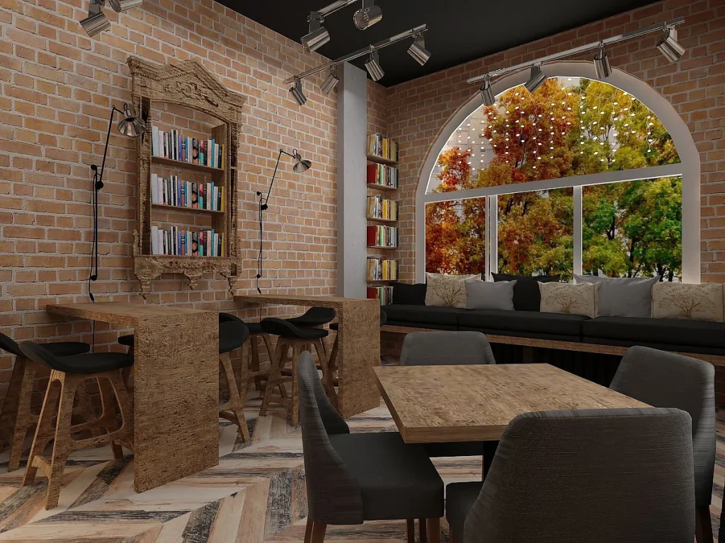 Modern café interior inspired by loft design.