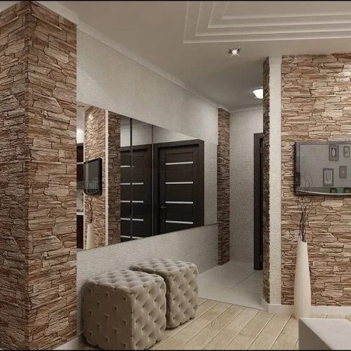 Интерьерный камень в холле